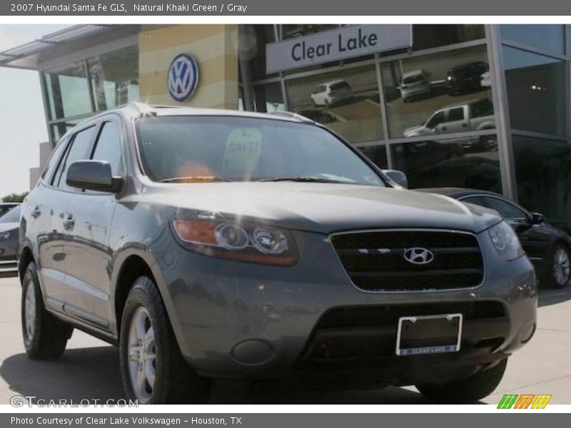 Natural Khaki Green / Gray 2007 Hyundai Santa Fe GLS