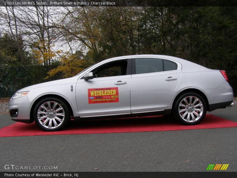 Brilliant Silver Metallic / Charcoal Black 2009 Lincoln MKS Sedan
