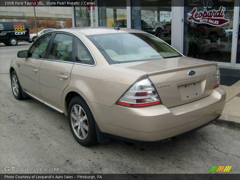Dune Pearl Metallic / Camel 2008 Ford Taurus SEL