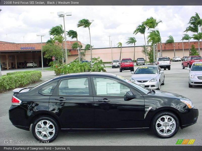 Black / Medium Stone 2008 Ford Focus SES Sedan