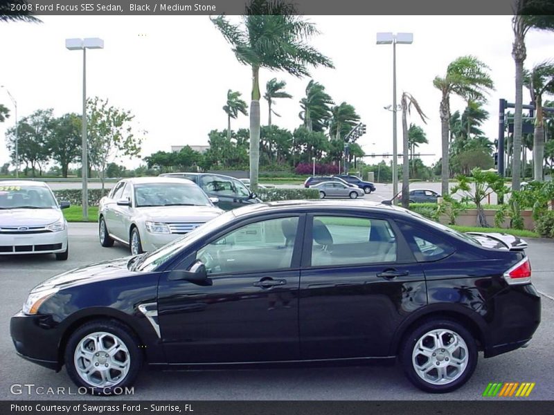Black / Medium Stone 2008 Ford Focus SES Sedan