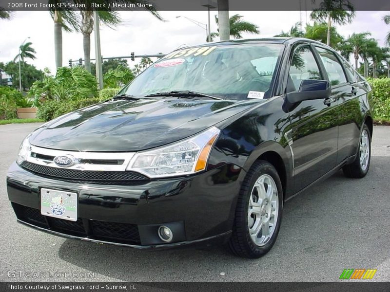 Black / Medium Stone 2008 Ford Focus SES Sedan