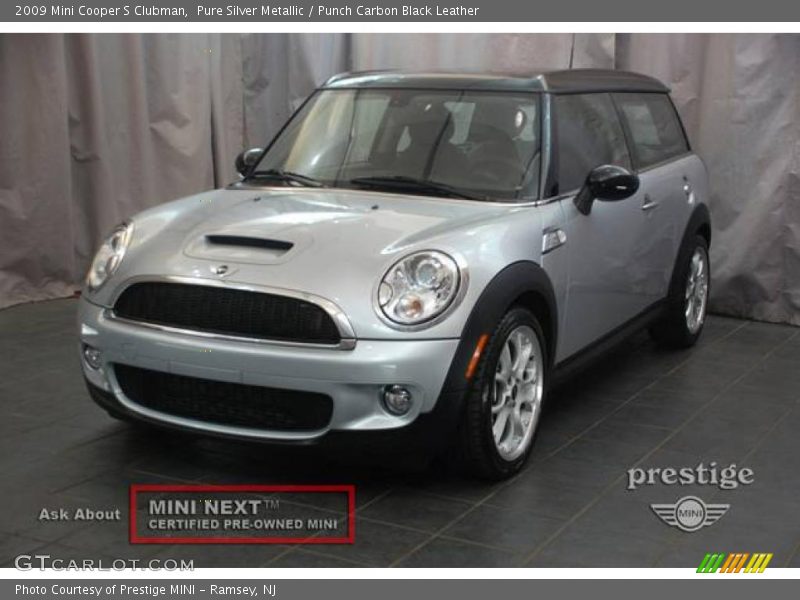 Pure Silver Metallic / Punch Carbon Black Leather 2009 Mini Cooper S Clubman