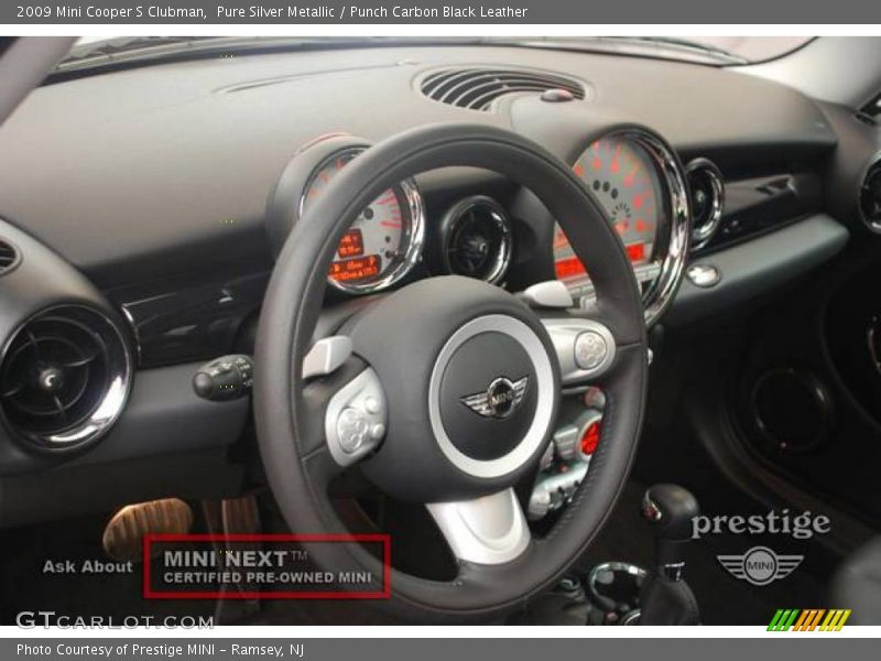 Pure Silver Metallic / Punch Carbon Black Leather 2009 Mini Cooper S Clubman
