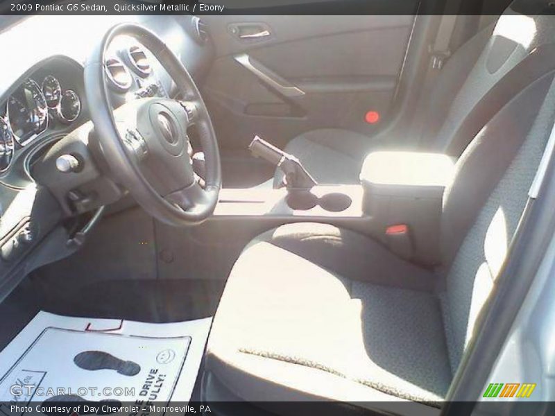 Quicksilver Metallic / Ebony 2009 Pontiac G6 Sedan