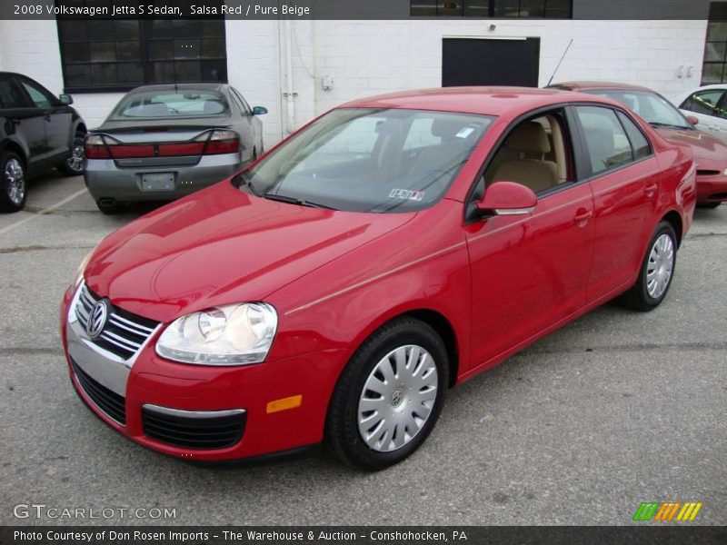 Salsa Red / Pure Beige 2008 Volkswagen Jetta S Sedan