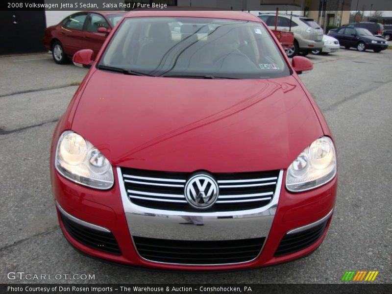 Salsa Red / Pure Beige 2008 Volkswagen Jetta S Sedan