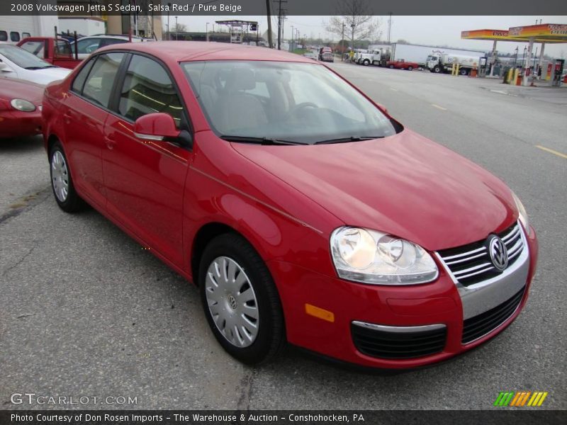 Salsa Red / Pure Beige 2008 Volkswagen Jetta S Sedan