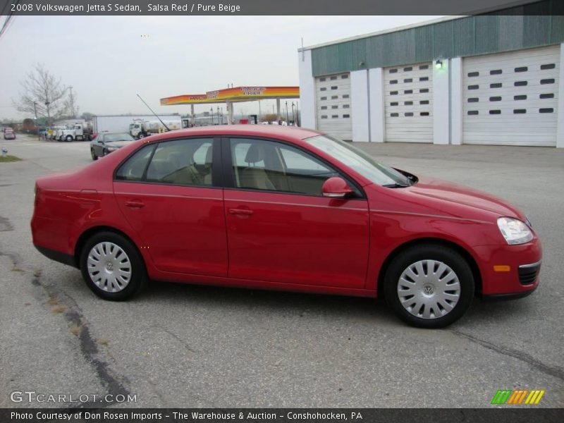 Salsa Red / Pure Beige 2008 Volkswagen Jetta S Sedan