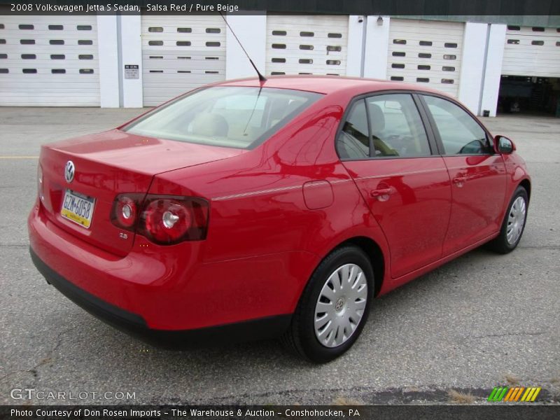 Salsa Red / Pure Beige 2008 Volkswagen Jetta S Sedan