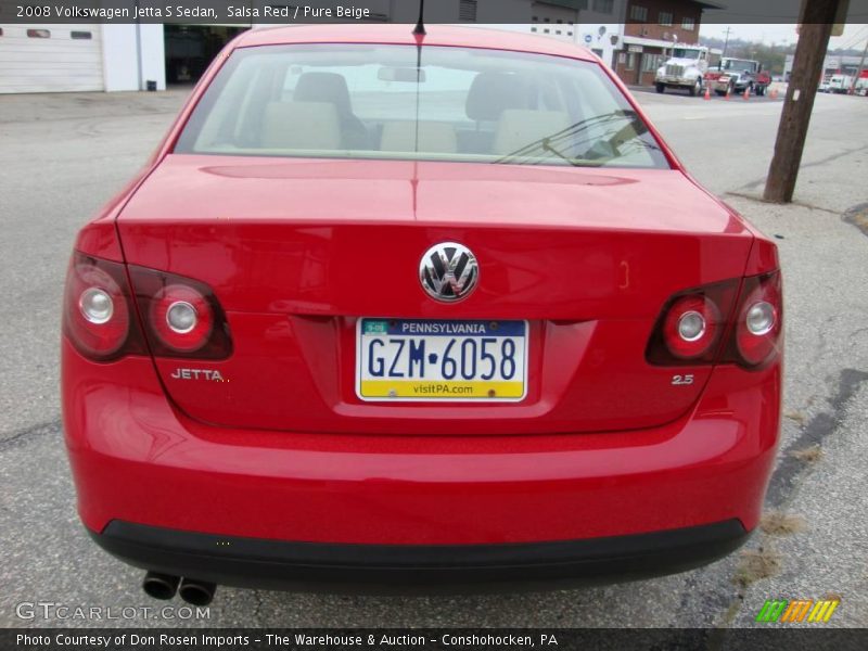 Salsa Red / Pure Beige 2008 Volkswagen Jetta S Sedan