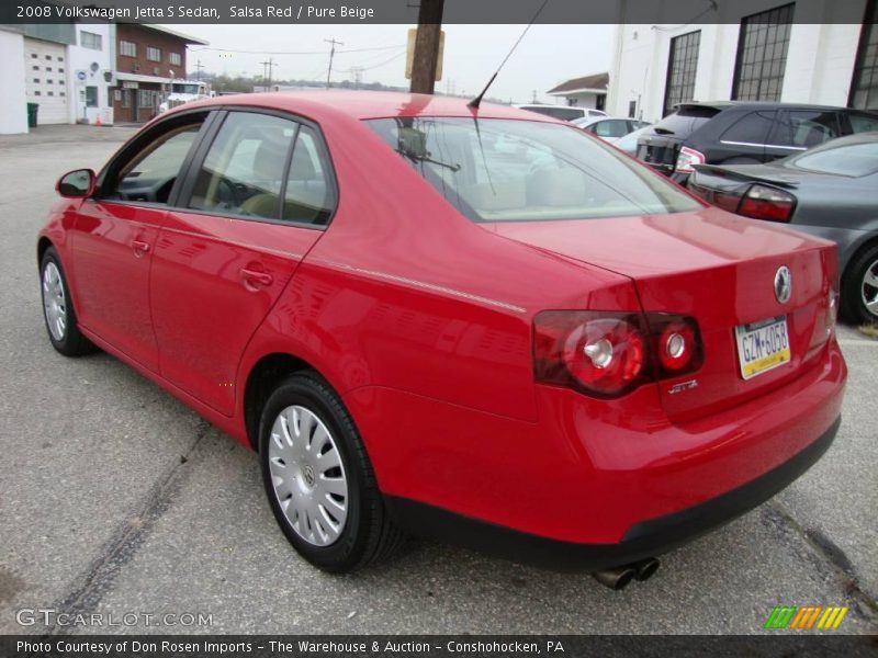 Salsa Red / Pure Beige 2008 Volkswagen Jetta S Sedan
