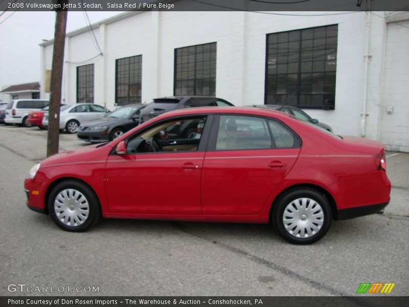 Salsa Red / Pure Beige 2008 Volkswagen Jetta S Sedan