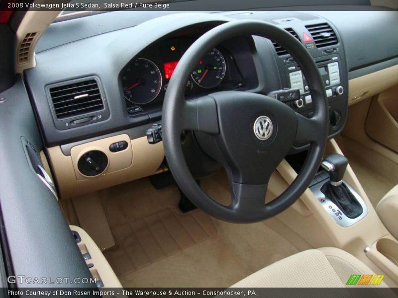 Salsa Red / Pure Beige 2008 Volkswagen Jetta S Sedan