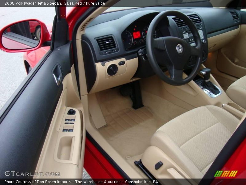 Salsa Red / Pure Beige 2008 Volkswagen Jetta S Sedan