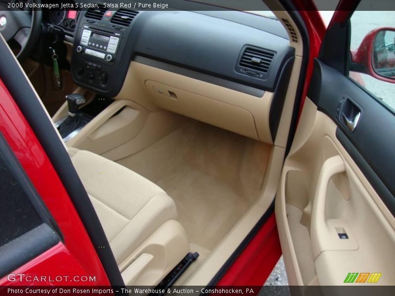 Salsa Red / Pure Beige 2008 Volkswagen Jetta S Sedan