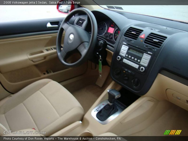 Salsa Red / Pure Beige 2008 Volkswagen Jetta S Sedan
