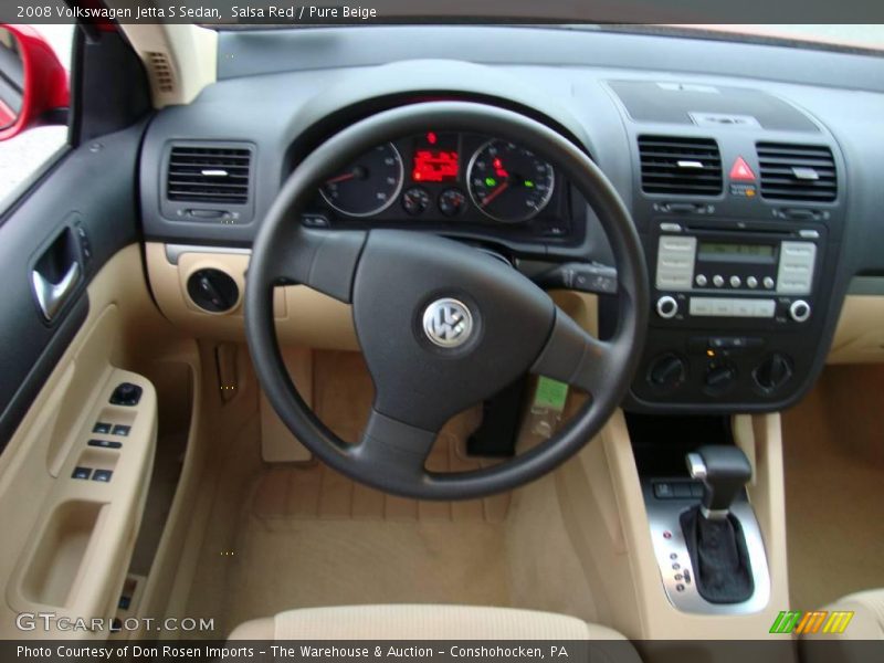 Salsa Red / Pure Beige 2008 Volkswagen Jetta S Sedan
