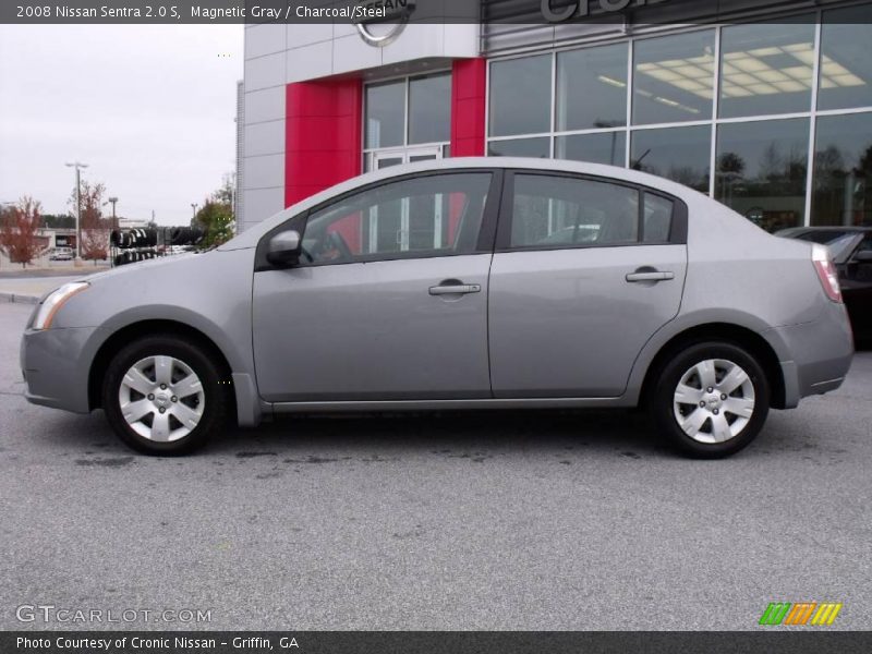 Magnetic Gray / Charcoal/Steel 2008 Nissan Sentra 2.0 S