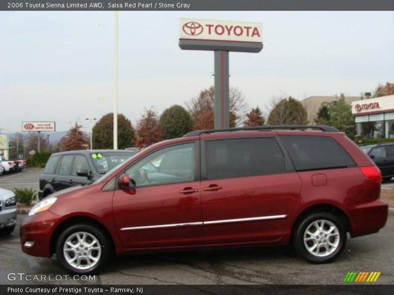 Salsa Red Pearl / Stone Gray 2006 Toyota Sienna Limited AWD