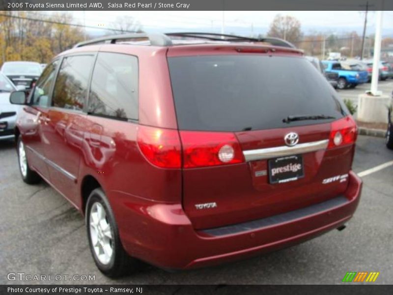 Salsa Red Pearl / Stone Gray 2006 Toyota Sienna Limited AWD