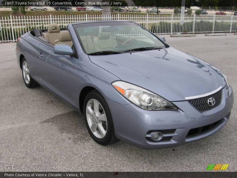 Cosmic Blue Metallic / Ivory 2007 Toyota Solara SLE V6 Convertible