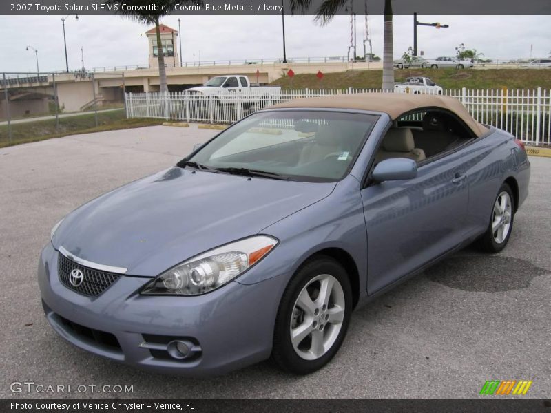 Cosmic Blue Metallic / Ivory 2007 Toyota Solara SLE V6 Convertible