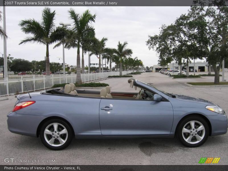 Cosmic Blue Metallic / Ivory 2007 Toyota Solara SLE V6 Convertible