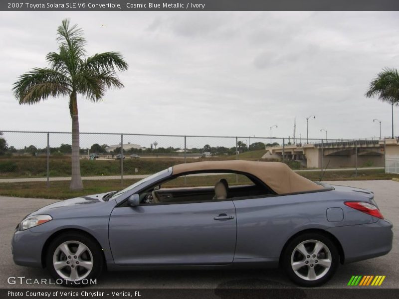 Cosmic Blue Metallic / Ivory 2007 Toyota Solara SLE V6 Convertible