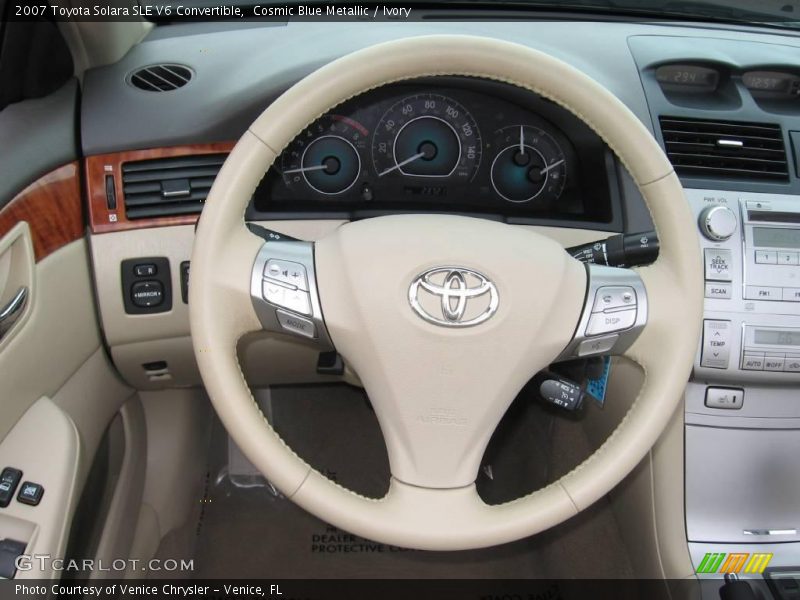 Cosmic Blue Metallic / Ivory 2007 Toyota Solara SLE V6 Convertible