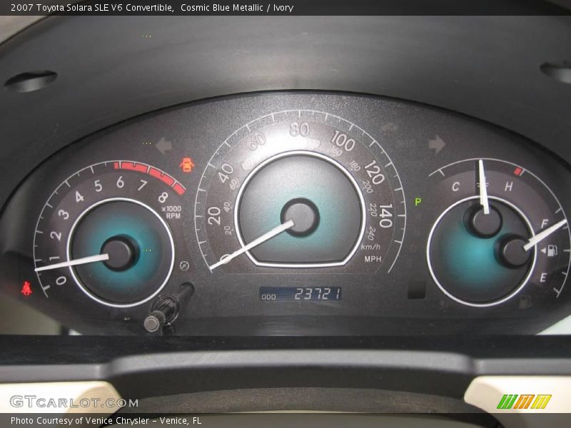 Cosmic Blue Metallic / Ivory 2007 Toyota Solara SLE V6 Convertible