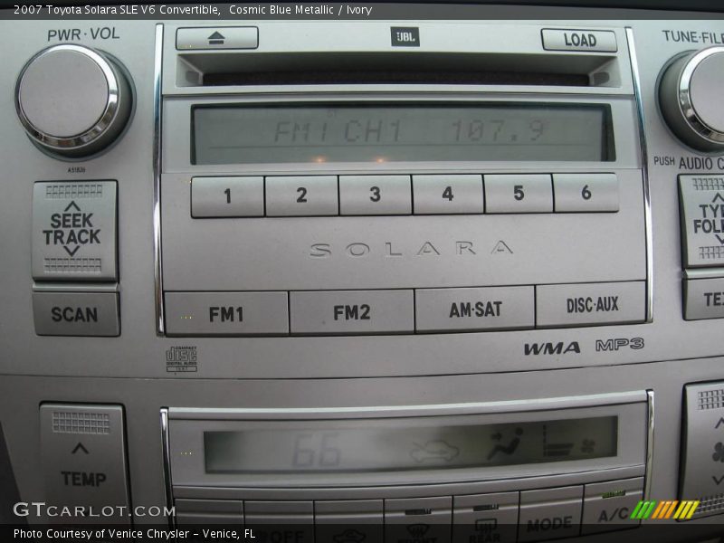 Cosmic Blue Metallic / Ivory 2007 Toyota Solara SLE V6 Convertible