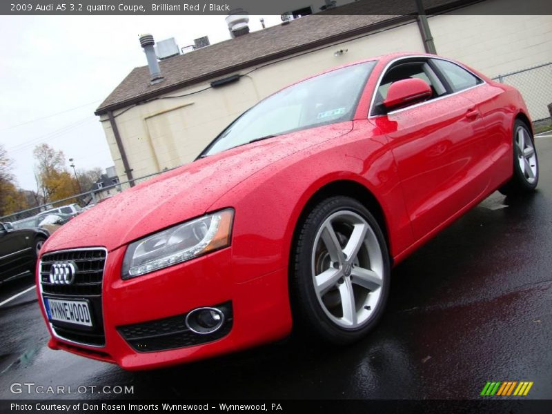 Brilliant Red / Black 2009 Audi A5 3.2 quattro Coupe
