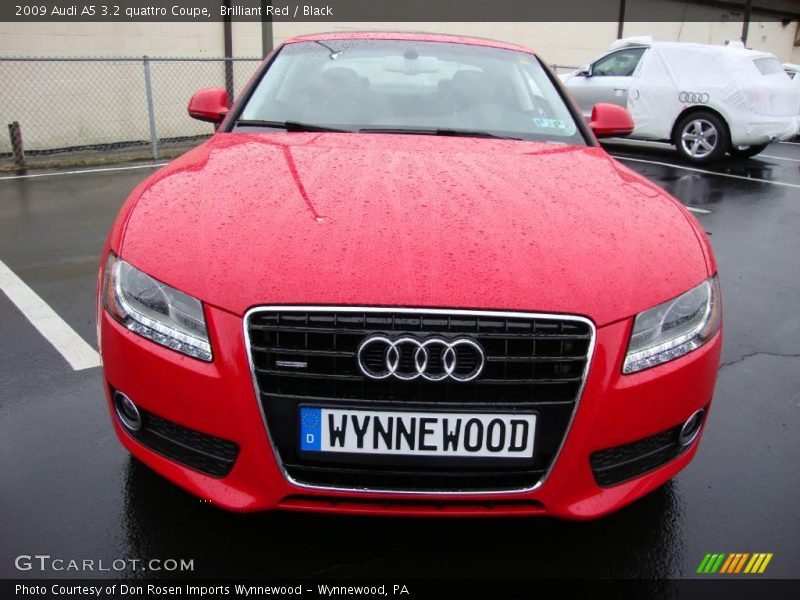Brilliant Red / Black 2009 Audi A5 3.2 quattro Coupe