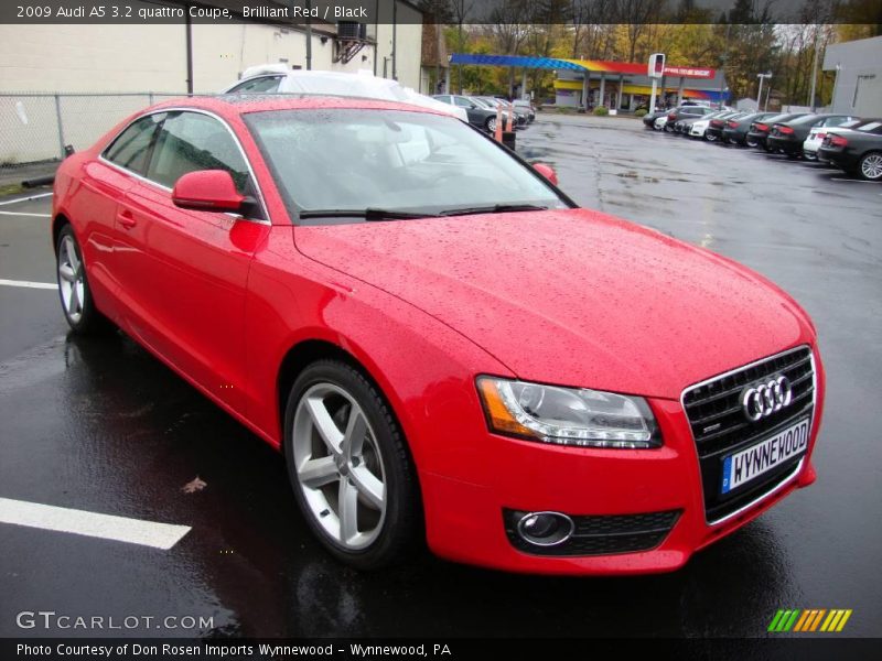 Brilliant Red / Black 2009 Audi A5 3.2 quattro Coupe
