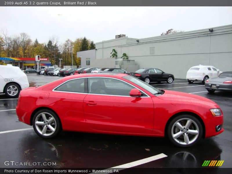 Brilliant Red / Black 2009 Audi A5 3.2 quattro Coupe