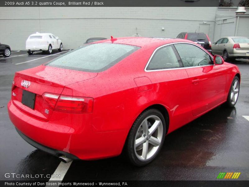 Brilliant Red / Black 2009 Audi A5 3.2 quattro Coupe
