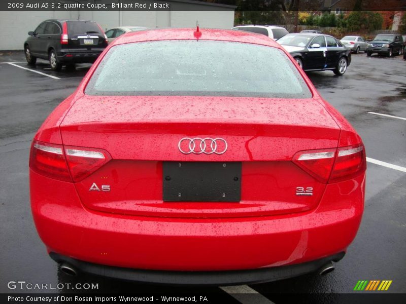 Brilliant Red / Black 2009 Audi A5 3.2 quattro Coupe