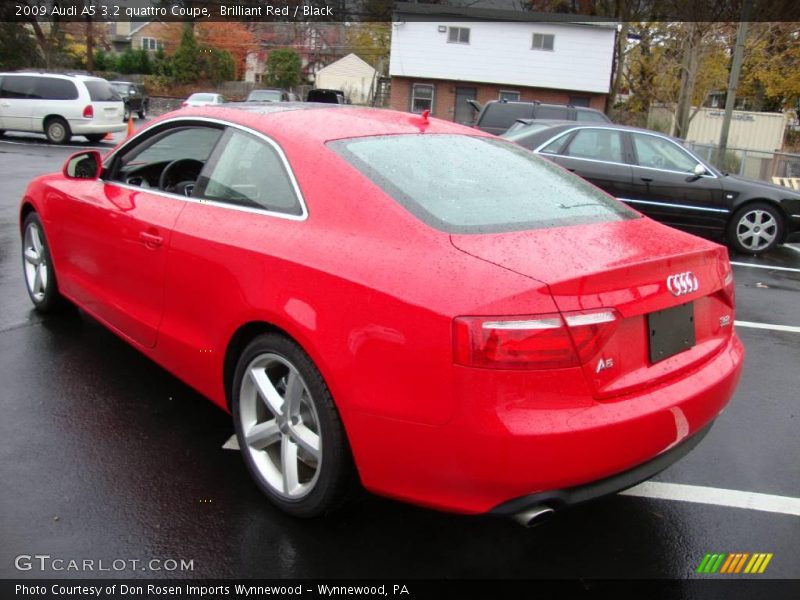 Brilliant Red / Black 2009 Audi A5 3.2 quattro Coupe