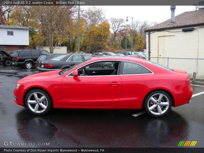 Brilliant Red / Black 2009 Audi A5 3.2 quattro Coupe