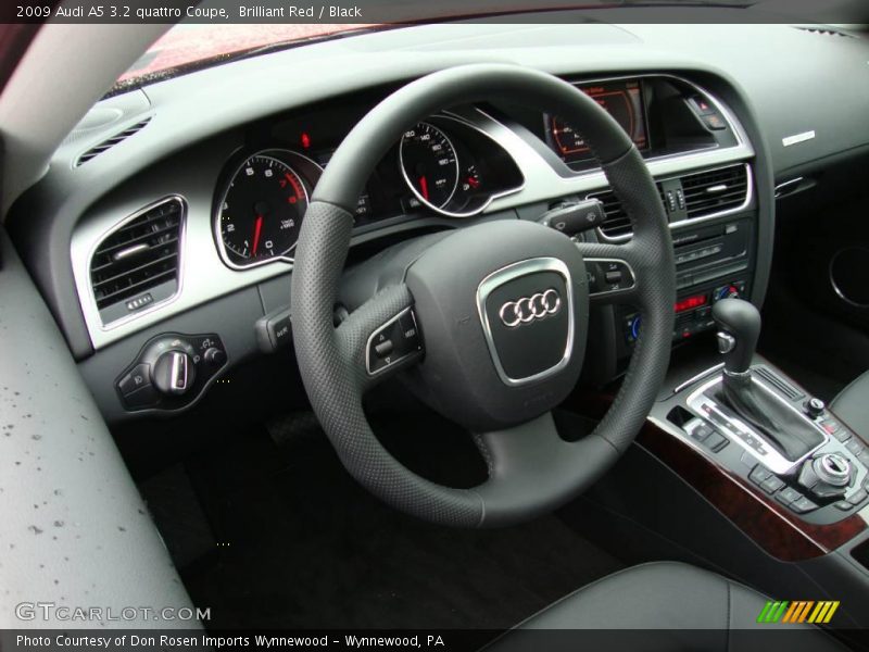 Brilliant Red / Black 2009 Audi A5 3.2 quattro Coupe