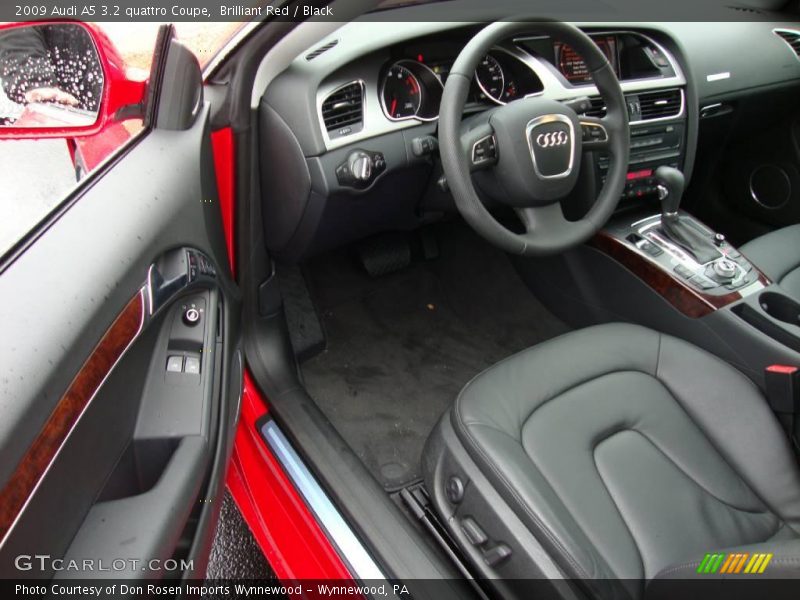 Brilliant Red / Black 2009 Audi A5 3.2 quattro Coupe