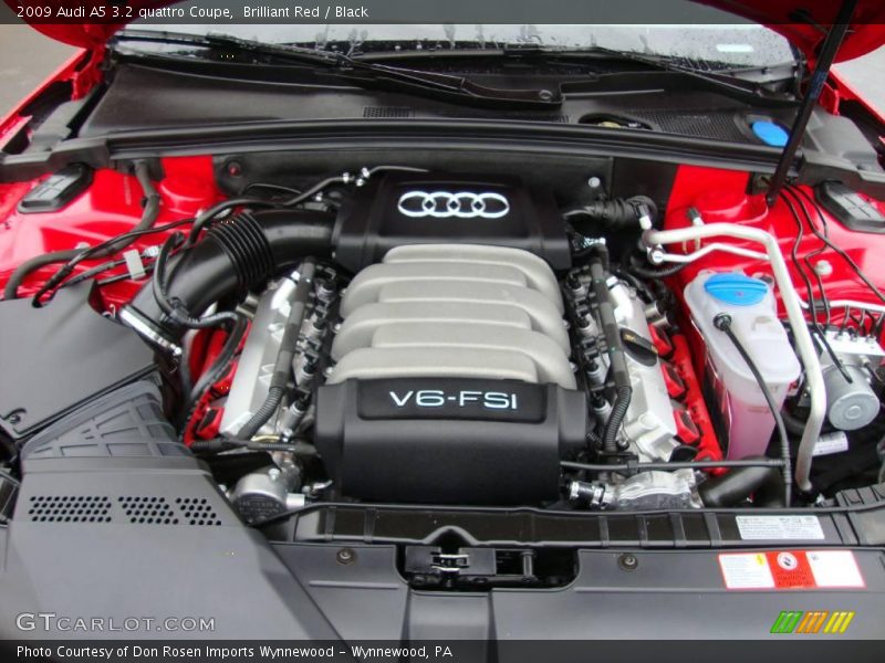 Brilliant Red / Black 2009 Audi A5 3.2 quattro Coupe