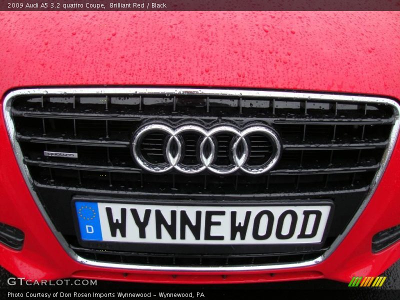 Brilliant Red / Black 2009 Audi A5 3.2 quattro Coupe
