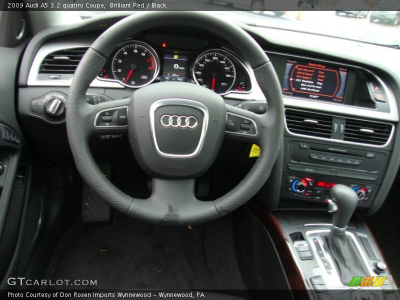 Brilliant Red / Black 2009 Audi A5 3.2 quattro Coupe