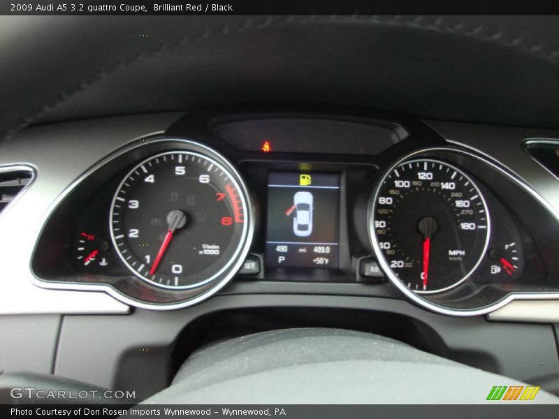 Brilliant Red / Black 2009 Audi A5 3.2 quattro Coupe