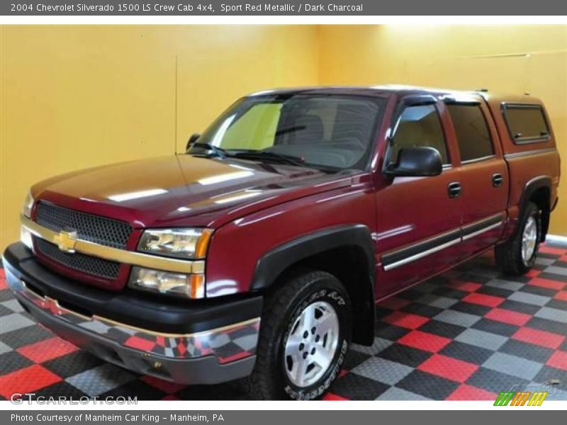 Sport Red Metallic / Dark Charcoal 2004 Chevrolet Silverado 1500 LS Crew Cab 4x4