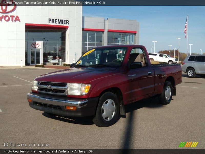 Sunfire Red Pearl Metallic / Oak 1998 Toyota Tacoma Regular Cab