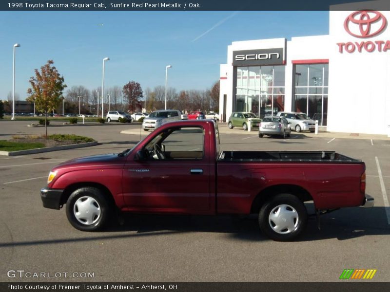 Sunfire Red Pearl Metallic / Oak 1998 Toyota Tacoma Regular Cab