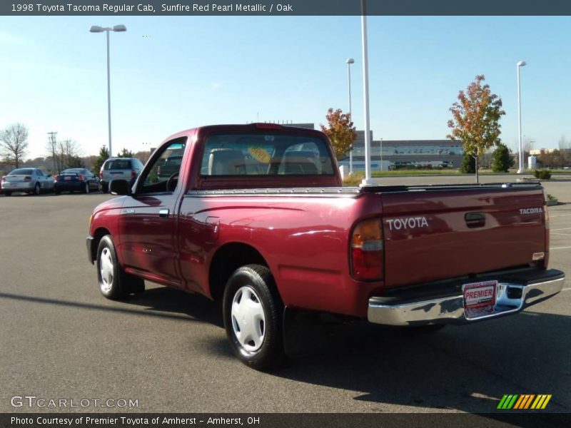 Sunfire Red Pearl Metallic / Oak 1998 Toyota Tacoma Regular Cab